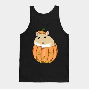 Gerbil in pumpkin (cute golden gerbil Halloween costume) Tank Top